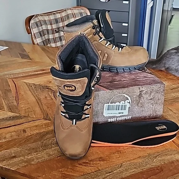 Hoss tan work boots sz 8.5 - Picture 3 of 6